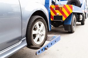 rental car being towed