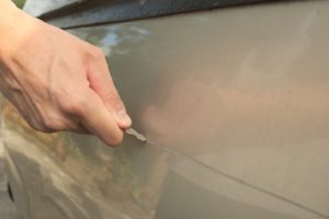 car vandalized by key